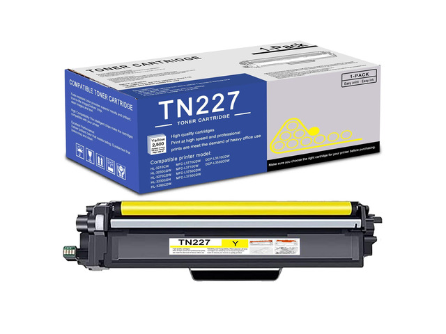 1 Pack TN227 Yellow Toner Cartridge High Yield Compatible TN227 Replacement for Brother MFC-L3770CDW L3710CW L3750CDW HL-3210CW 3270CDW 3290CDW...