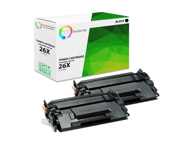 26X Toner Cartridge 2 Pack - Compatible Replacement for HP 26X CF226X Black High Yield Works with HP LaserJet Pro M402D M402DN M402N, MFP M426DW...