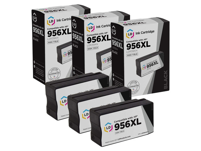 Products Compatible Ink Cartridge Replacement for HP 956XL 956 XL L0R39AN High Yie (Black, 3-Pack) for use in OfficeJet Pro 7720, 7730, 7740, 8200,...