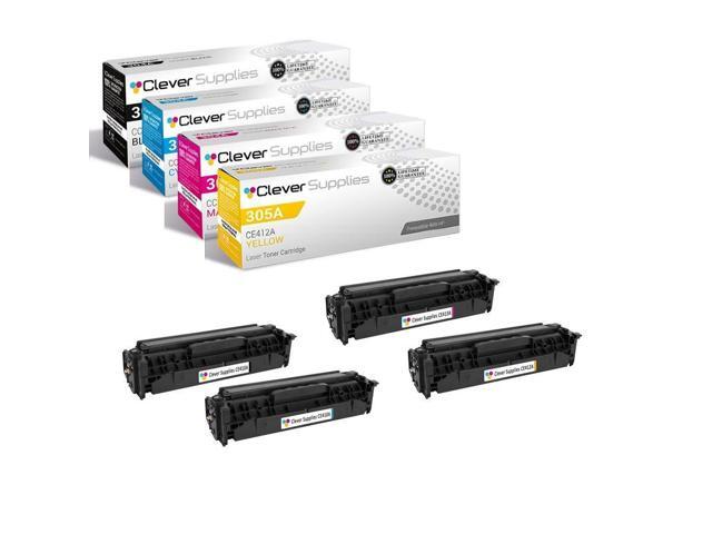 CS Replacement Toner Cartridge Compatible with HP 305A (CE410X, CE411A, CE412A, CE413A),Pro 400 Color M451DN, M451DN, M451DW, M451NW, M475DN, Color.