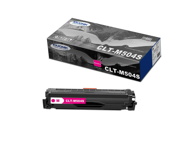 1-Pack CLT-M504S (SU296A) High Yield Magenta Toner Cartridge(with chip), Replacement for Samsung CLT-M504S (SU296A) for Xpress C1810W C1860FW...