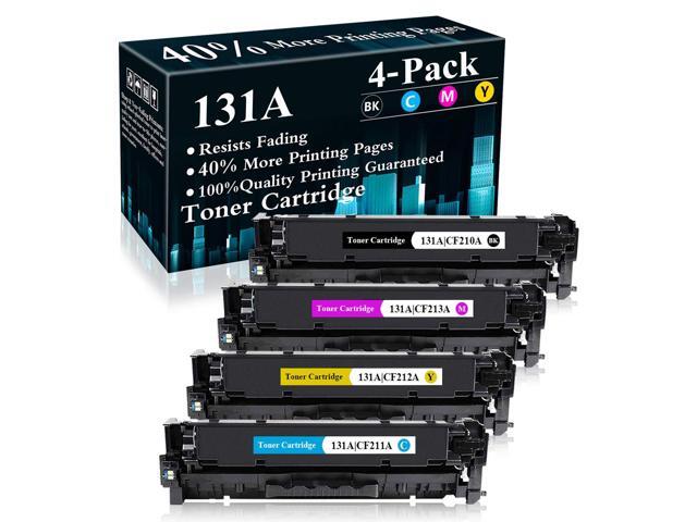 4 Pack (BK/C/M/Y) 131A CF210A CF211A CF212A CF213A Remanufactured Toner Cartridge Replacement for HP Color Laserjet Pro M251n(CF146A)...