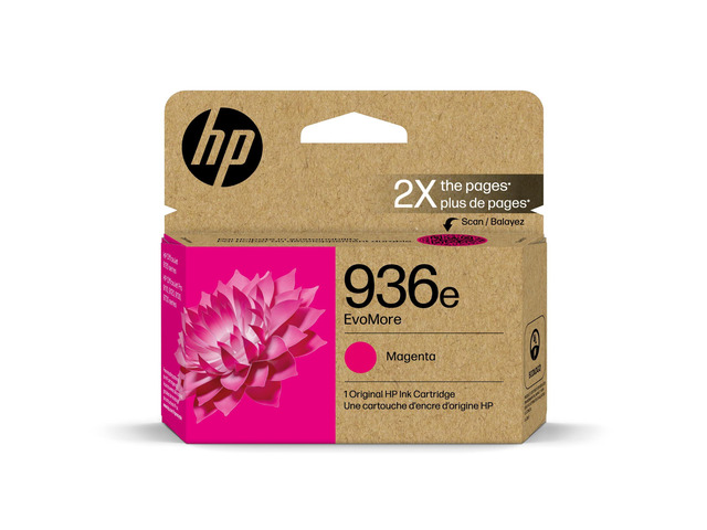 936e Magenta EvoMore Ink Cartridge Works with OfficeJet 9120, Pro 9100, Wide Format 9700 Carbon Neutral 4S6V4LN