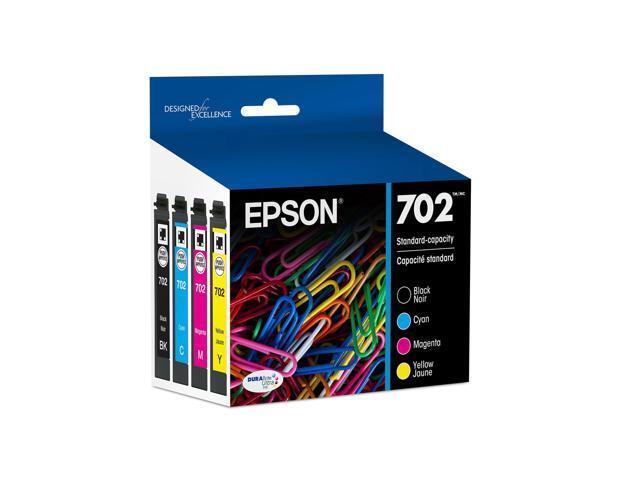 702 DURABrite Ultra Ink Standard Capacity Black & Color Cartridge Combo Pack (T702120-BCS) Works with WorkForce Pro WF-3720, 3730, 3733