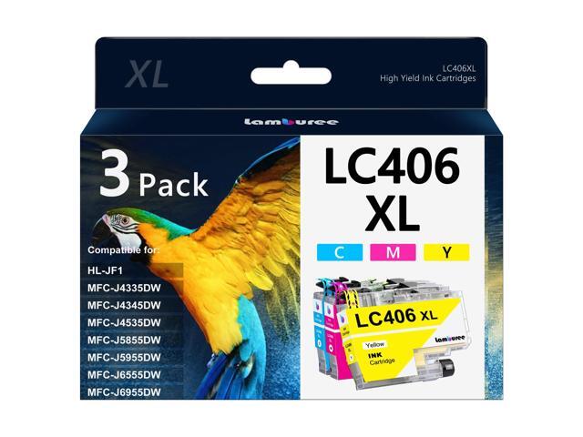 LC406XL Ink Cartridges with High-Yield Replacement for Brother LC406 XL Work with MFC-J4335DW MFC J4535DW MFC-J5855DW MFC-J5955DW MFC-J6555DW.