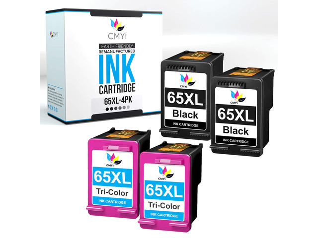 Replacement 65XL Printer Ink Cartridges Combo Pack for HP DeskJet 3752, 3755, 3758, 3760, 3762, 3764, 3772, 2600, 2620, 2622, 2624, Envy 5010,...