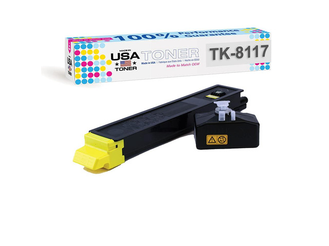 Compatible Replacement for use in Kyocera Ecosys M8130cidn, Ecosys M8124cidn, TK-8117, TK-8117Y (Yellow)