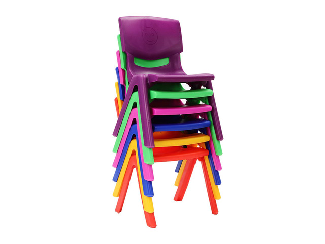 6-Pack Stackable Kids Chairs Plastic School Chairs for Classroom, Daycare, Home Lightweight, Easy Clean, Ergonomic (Multi-Color C)