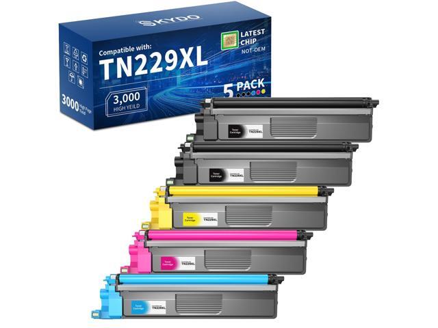 TN229XL TN229 Toner Cartridges Replacement for Brother, 5 Pack Compatible with Brother MFC-L3780CDW MFC-L3720CDW HL-L3280CDW HL-L3220CDW.