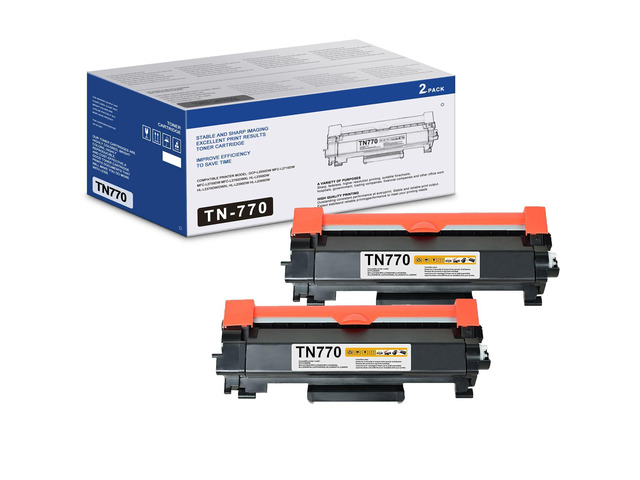 TN770 Toner Cartridge for Brother Printer - TN-770 Toner Compatible for HL-L2370DW, HL-L2370DW XL, MFC-L2750DW, MFC-L2750DW XL, TN770 2-Pack Super...