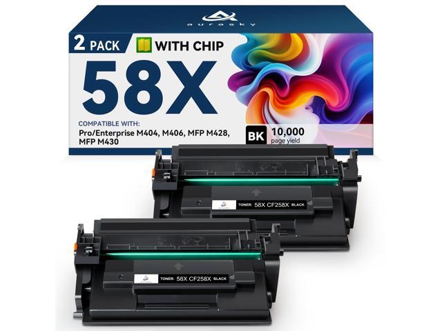 58X Toner Cartridge Black Compatible Replacement for HP 58X 58A toner cartridge CF258X 2-Pack works with Laserjet Pro MFP M428fdw M404dn M404n...