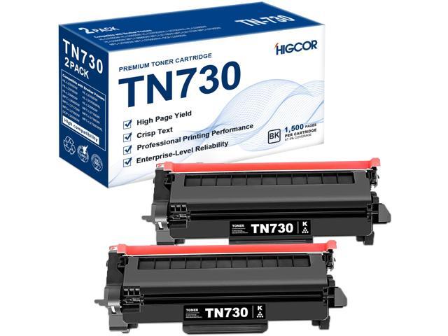 TN730 TN-730 Toner Cartridge 2-Pack Replacement for Brother TN730 Toner Cartridge - Black DCP-L2550DW MFC-L2710DW MFC-L2750DW HL-L2350DW HL-L2370DW.