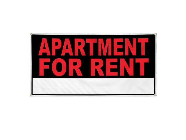 Vinyl Banner Multiple Sizes Apartment for Rent Business A Business Outdoor Weatherproof Industrial Yard Signs Red 6 Grommets 36x72Inches