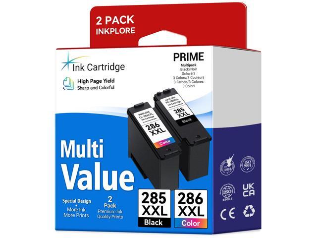 1500 Pages 285XXL 286XXL Ink Cartridge Replacement for Canon 285 286 285XL 286XL Compatible for Pixma TR7820, TS7722 TS7720 Inkjet Printer, Print,.