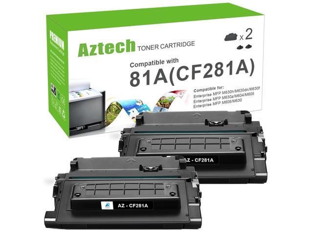 CF281A 81A Black Toner Cartridge for HP 81X CF281X M604 M605 M630 2 Pack Compatible for HP 81A CF281A Laserjet Enterprise MFP M604 M605 M606 M630...