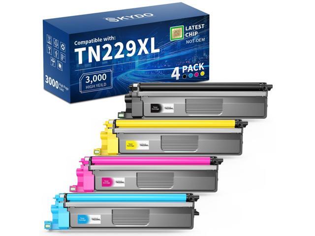 TN229XL TN229 Toner Cartridges Replacement for Brother, 4 Pack Compatible with Brother MFC-L3780CDW MFC-L3720CDW HL-L3280CDW HL-L3220CDW.