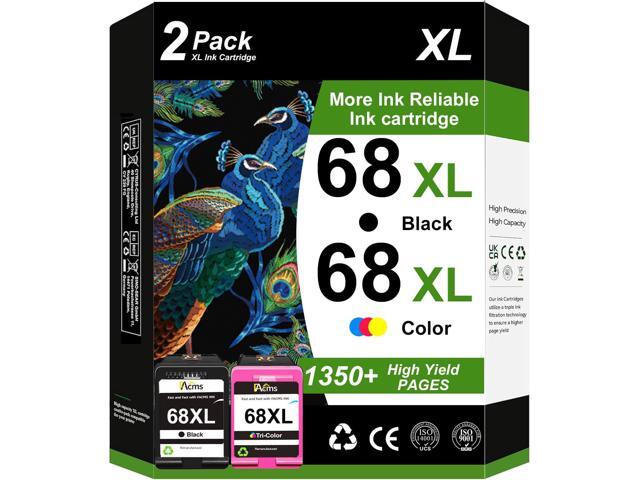 68XL Ink Cartridges Replacement for HP 68e 68 XL Ink Cartridges Black Color Combo Pack Compatible for HP Envy 6155e, 6500e, 6552e, 6555e, 6558e,.