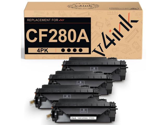 CF280A Toner Compatible for HP 80A Toner Cartridge 4-Pack Black Replacement for Pro 400 M401 M401A M401N M401D M401DN M401DNE M401DW MFP M425.