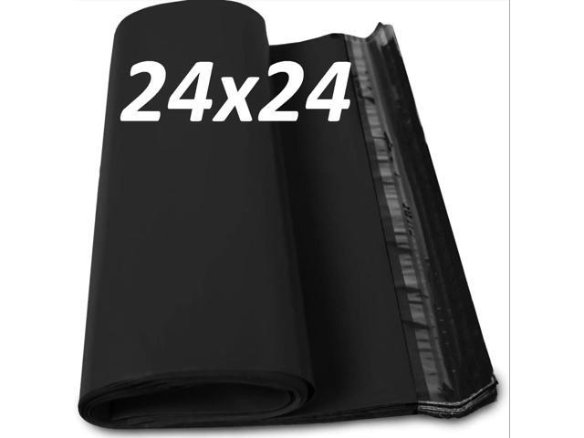 24 x 24 Inch Packaging Supplies Black Poly Mailers Self-Sealing Shipping Envelopes Plastic Mailing Bags 2.5 Mil Thickness 24'x24' (500)