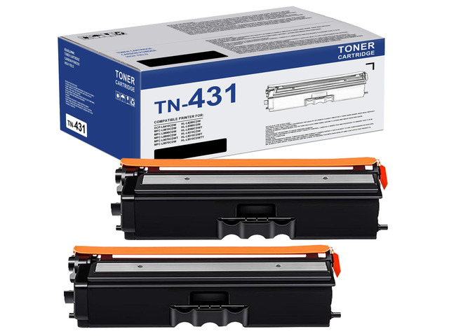 TN-431BK TN431BK Toner Cartridge Replacement for Brother TN-431 TN431 Black Toner MFC-L8610CDW HL-L8360CDW MFC-L8900CDW Printer Toner (TN431 Black...