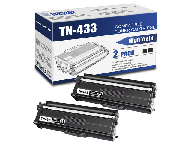 TN433BK TN-433BK Compatible TN-433 TN433 Black High Yield Toner Cartridge Replacement for Brother TN-433 MFC-L8610CDW HL-L8360CDW MFC-L8900CDW...