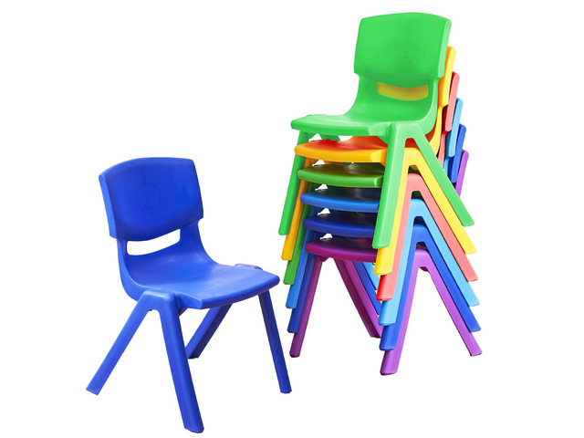 6Pcs Stackable School Chairs, Colorful Kids Plastic Chair for Toddlers with 11'' Seat, Kids Flexible Seating for Classroom Elementary, School,...