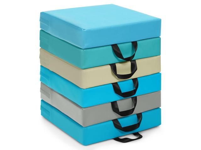 6PCS Floor Cushions for Kids, 15 Inch Flexible Alternative Portable Classroom Seating w/Handles, Easy to Clean, 3 Inch Thick Soft Foam Square Comfy.