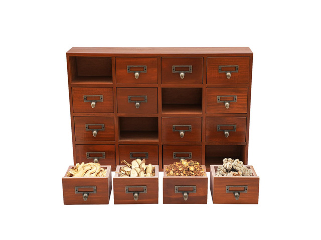 Card Catalog Desk Drawer Organizer,Wooden Vintage Apothecary Cabinet with 16 Drawers,Library Card Catalog Cabinet for Bedroom Home Office