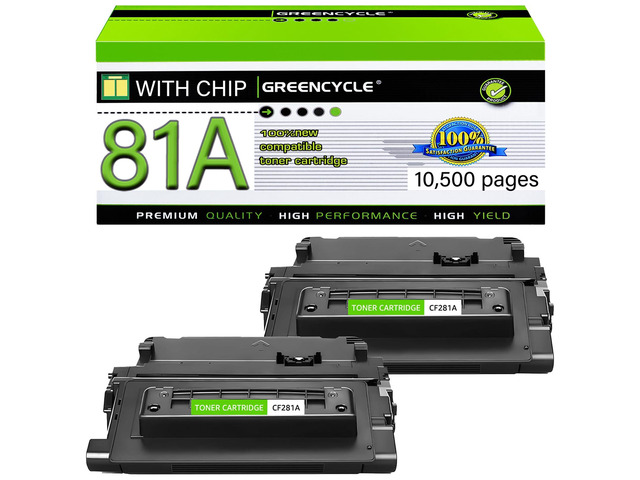 Compatible Toner for HP 81A CF281A Enterprise M604 M605 M606 2PK Black Toner Cartridge Works with Laser Jet Enterprise MFP M604n M604dn M605n...