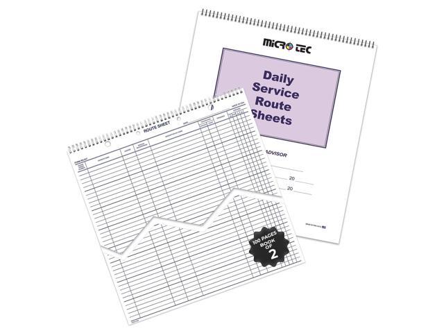 Automotive Service Route Sheets 12 x 15 Spiral Bound 100 Sheets/Book,Book 2 Heavy-duty spiral bound service route sheets for daily scheduling,.