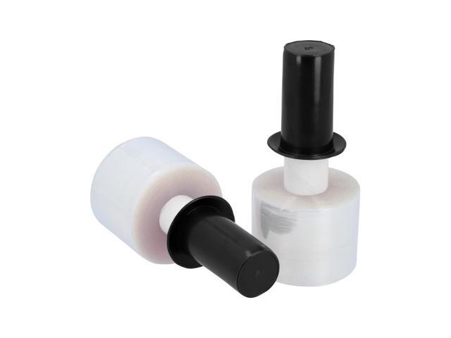 PSBM Mini Stretch Wrap with Extended Core Spinner Handles, 18 Rolls 3 Inch x 1000 Feet 90 Gauge Heavy Duty Clear Plastic Wrap Industrial Strength.