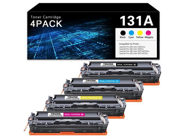 131A Toner Cartridge 4-Pack Replacement for HP 131A 131X CF210A CF211A CF212A CF213A Toner Compatible with HP Pro 200 Color M251nw M251n MFP.