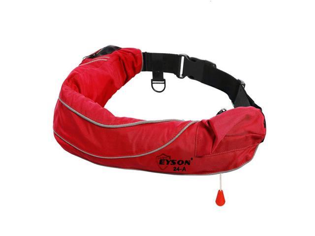 Inflatable Life Jacket Life Vest Life Ring Belt Pack Waist Bag Automatic