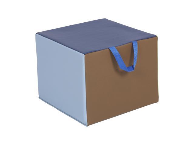 SoftZone Adult Cozy Cube Seat with Handle, Classroom Furniture, Earthtone