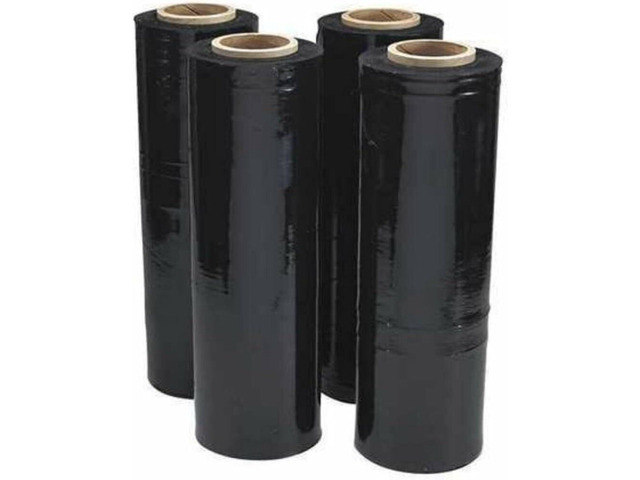 GAS Hardware Black Seran Stretch Wrap Rolls Heavy Duty 20 Micron (80 Gauge) Plastic Shrink Wrap 19.5' x 1100 Feet for Packaging, Shipping, Pallets,...