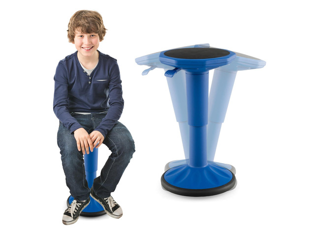 Wobble Stool, Height Adjustable 16.5-24' Flexible Seating (Navy) Wobble Chair with 360Â° Rocking, Non-Slip Base, Convenient Handle, No Assembly,...