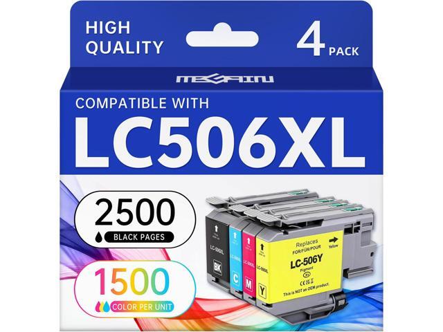 LC506XL Ink Cartridges High Yield Replacement for Brother LC506 LC506XL LC506XXL LC 506 Ink Cartridges with INKvestment MFC-J4355DW MFC-J4555DW.
