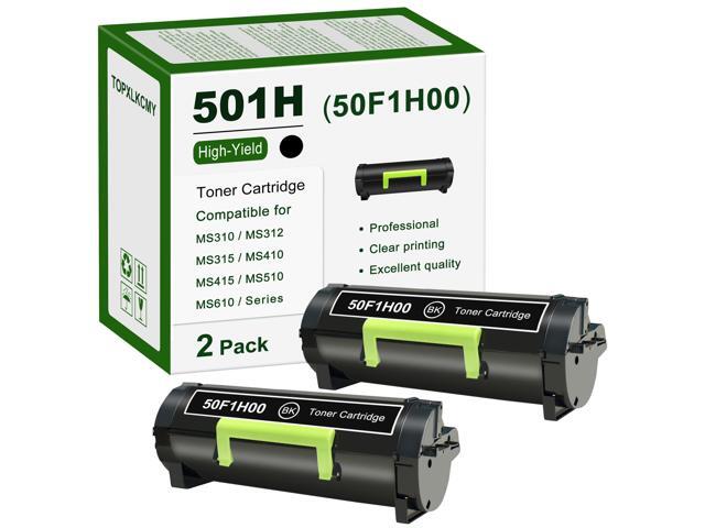 501H (50F1H00) High Yield Black Toner Cartridge 2-Pack Replacement for Lexmark MS310 MS310dn MS312 MS312dn MS315 MS315dn MS410 MS410dn MS415.