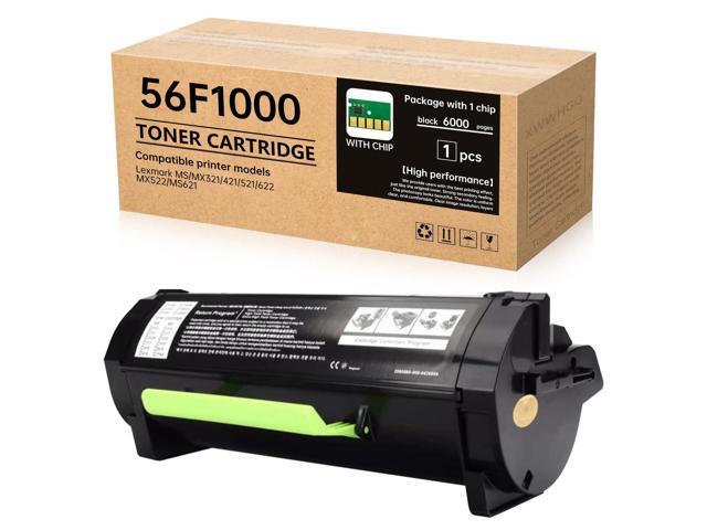56F1000 Toner Cartridge with Smart Chip [6,000 Pages] Compatible with Lexmark 56F1000 56F1H00 Work for MS321dn, MS421dn, MS521dn, MS621dn,.