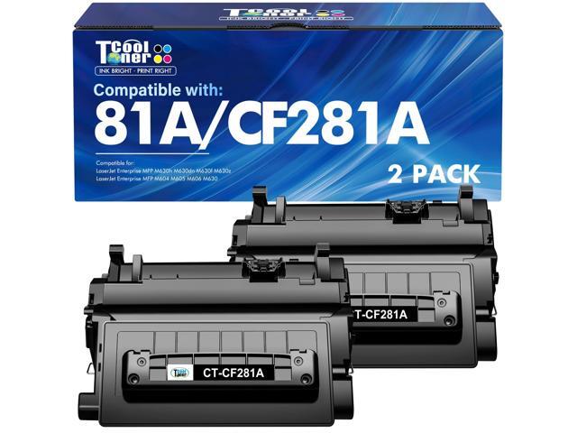 CF281A 81A Black Toner Cartridge for HP 81X CF281X M604 M630 M605 2-Pack Compatible for HP 81A CF281A Laserjet Enterprise MFP M604 M605 M606 M630.