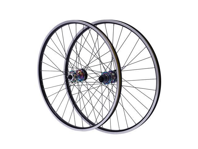 69.85cm/27.5Inch Mountain Bike Wheelset, Aluminum Alloy Rim Disc Brake Hub Mountain Bike Wheelset,Quick Release Front Rear Wheels Black Bike...