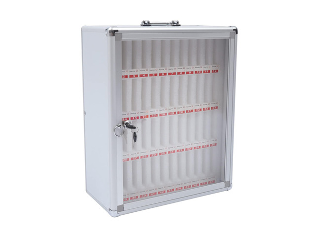 48 Slots Aluminum Alloy Cell Phone Lock Box Cell Phone Locker for Classroom, Cell Phones Storage Cabinet, Freestanding / Wall-Mounted, Can be...