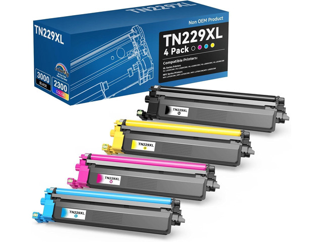TN229XL TN229 Toner Cartridges Replacement for Brother MFC-L3780CDW Compatible with TN 229 229XL DR229CL to work with MFC-L3720CDW MFC-L3765CDW...
