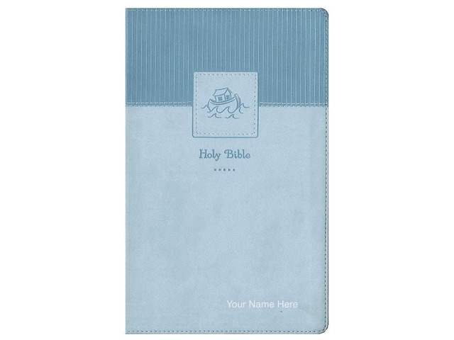 Personalized NIV Baby Gift Holy Bible - Leathersoft - Keepsake - Blue, Comfort Print - Custom Name Imprint, Baptism, Baby shower, Graduations, Baby...