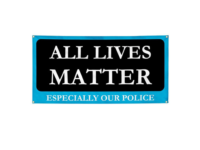 Vinyl Banner Multiple Sizes All Lives Matter Especially Our Police Profession Outdoor Weatherproof Industrial Yard Signs Black 6 Grommets 36x72Inches
