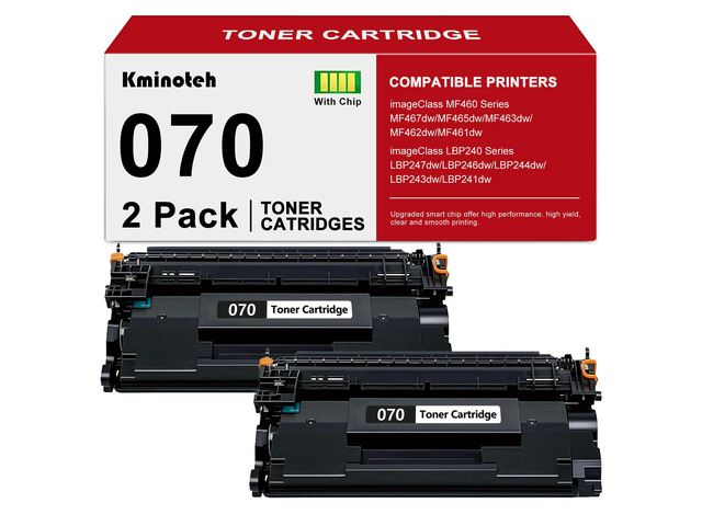 070 Toner Cartridge Compatible for Canon 070 Toner Cartridge Compatible for Canon imageCLASS MF465dw MF462dw LBP246dw LBP247dw Printer (2 Pack)