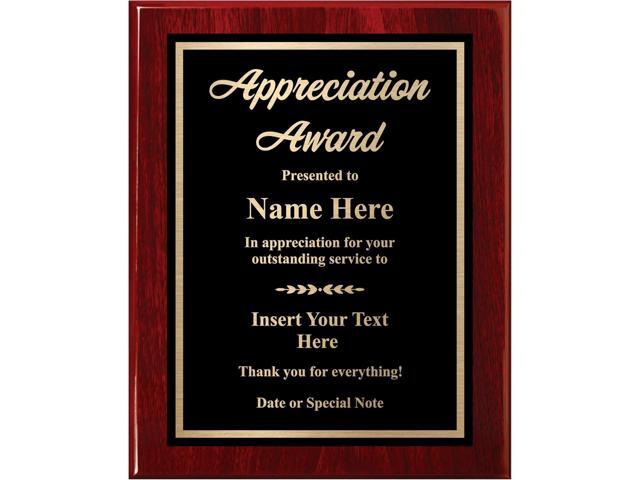 Custom Engraved Plaque Personalized for Appreciation - Plaques with Custom Engraving - Awards for Employee Recognition - Choose Your Size,...