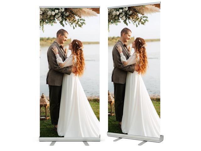 Custom Retractable Banner with Stand, Personalized banners customize, Full Color Pop Up Banner Sign for Events, Trade Shows, and Business.