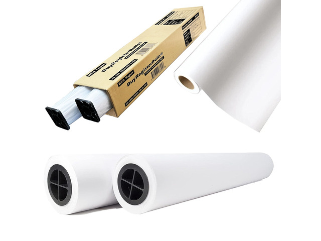 CAD Paper Rolls (2 Rolls) 36x300 Plotter Paper, 96 bright, 20lb Wide Format Ink Jet Bond Rolls with 2 Inch Core - Premium Quality Bond (Width 36 x...