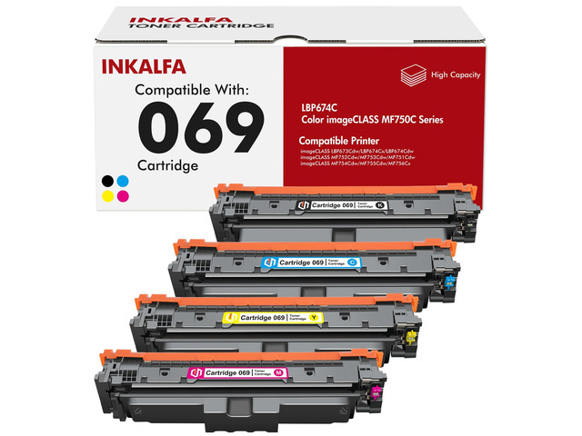 069 069H Toner Cartridge Set MF753Cdw MF751Cdw MF750C Series Compatible for Canon 069 069H Color ImageCLASS LBP674C LBP674Cdw MF752Cdw Printer...